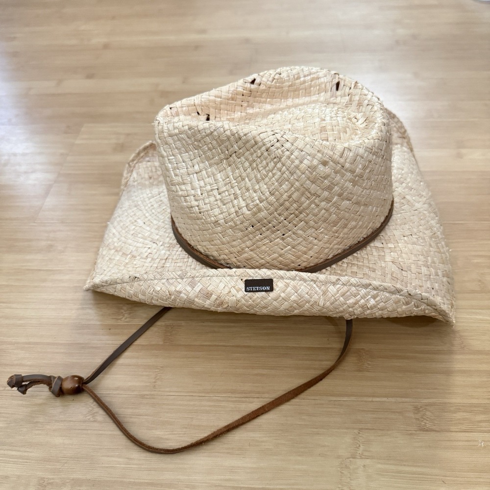 Stetson Laurel Shapeable Raffia Straw Cowboy Hat - Size Small Country Western